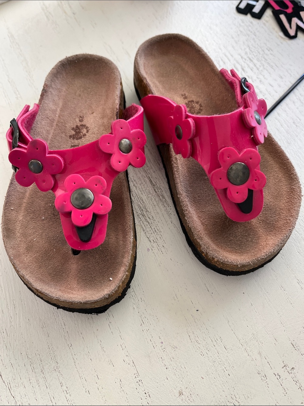 Papillon by Birkenstock Pink Flowered Sandal- Size 29
